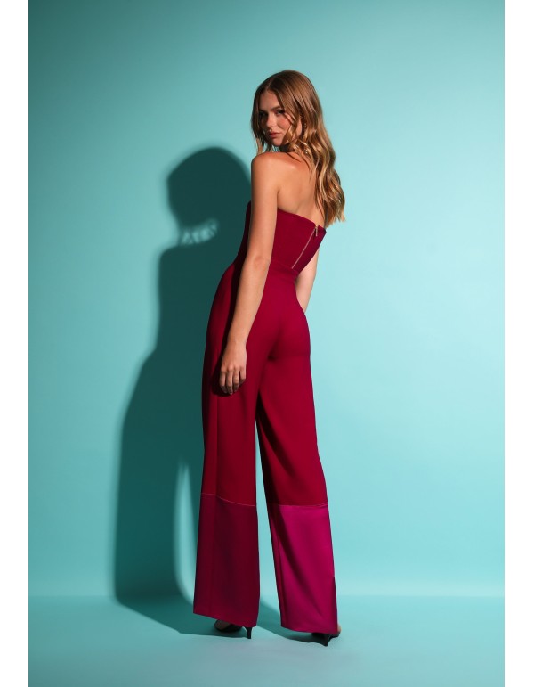 Pantalon long palazzo à taille haute Bougainvillea