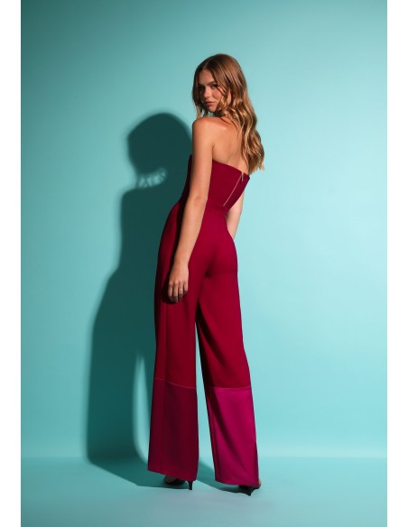 Pantalon long palazzo à taille haute Bougainvillea