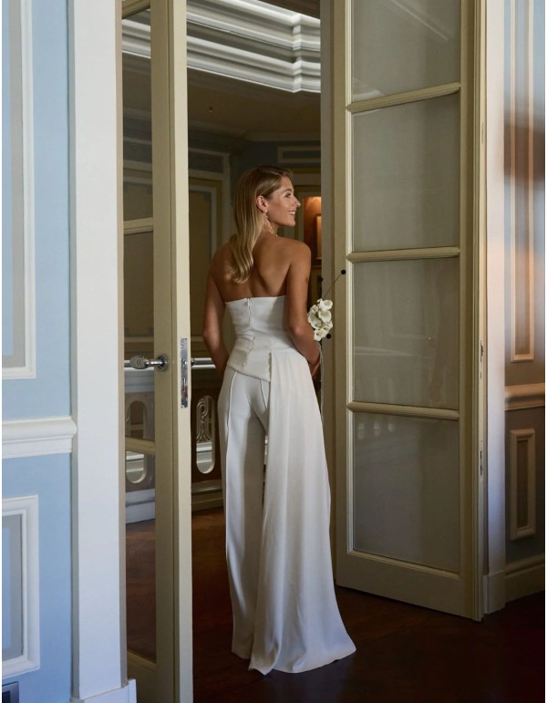 Top novia asimétrico 2