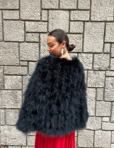 Ostrich feather cape