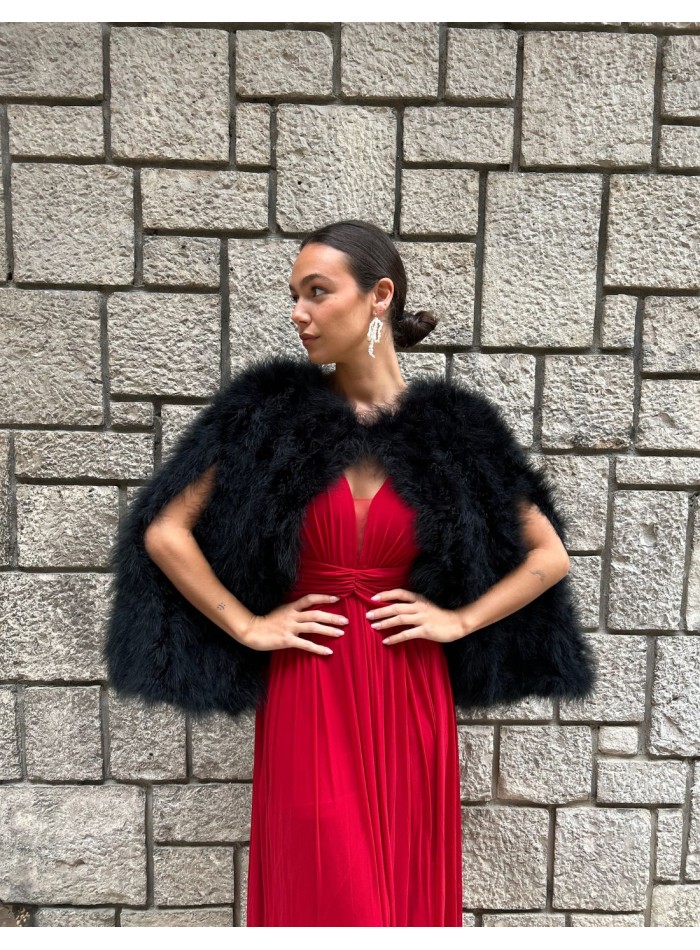 Ostrich feather cape