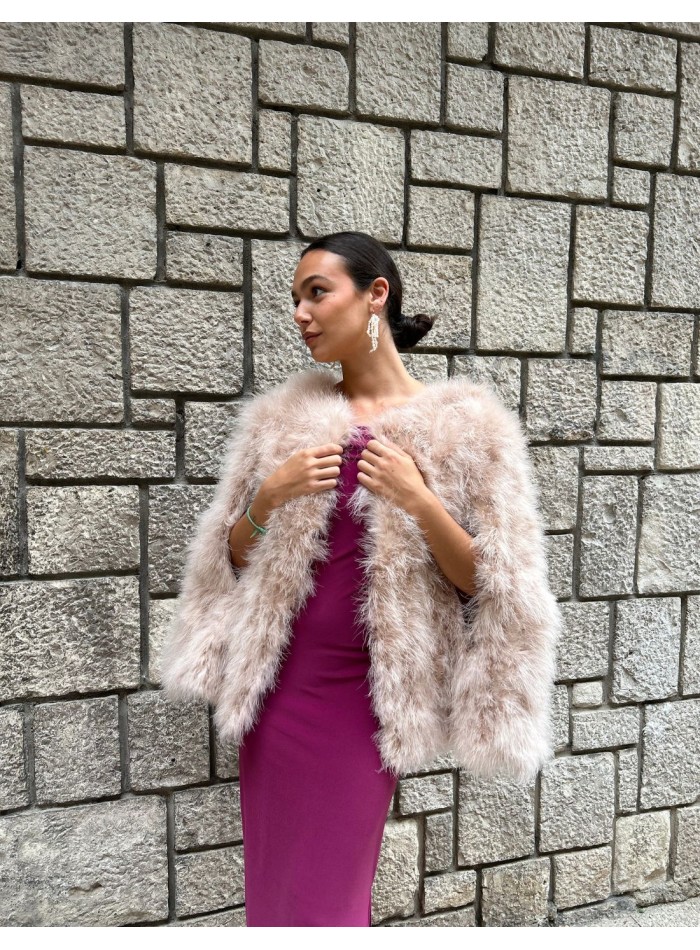 Ostrich feather cape