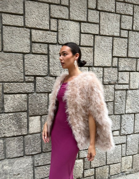 Capa plumas avestruz