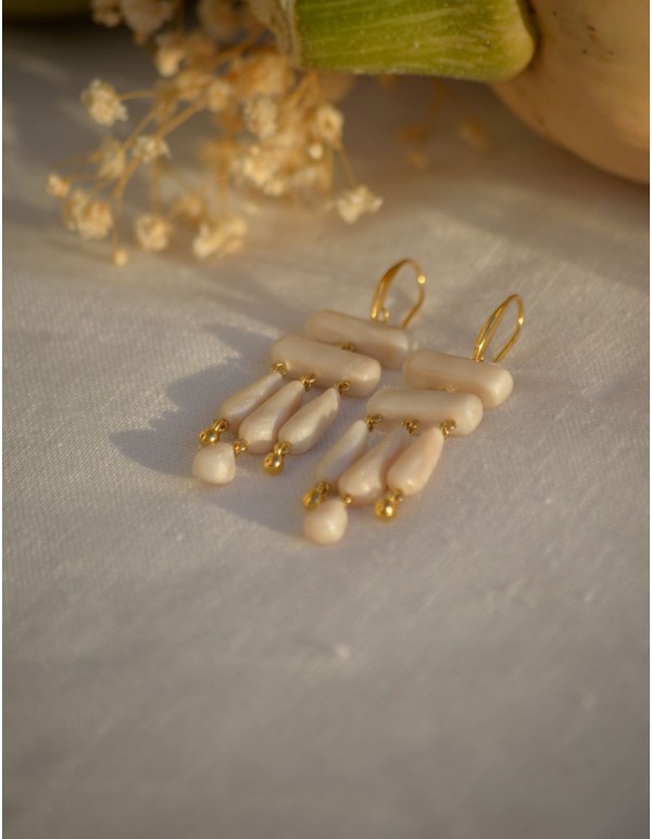 Handmade mother-of-pearl earrings 2