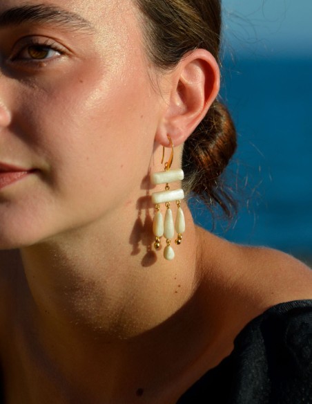 Handmade mother-of-pearl earrings