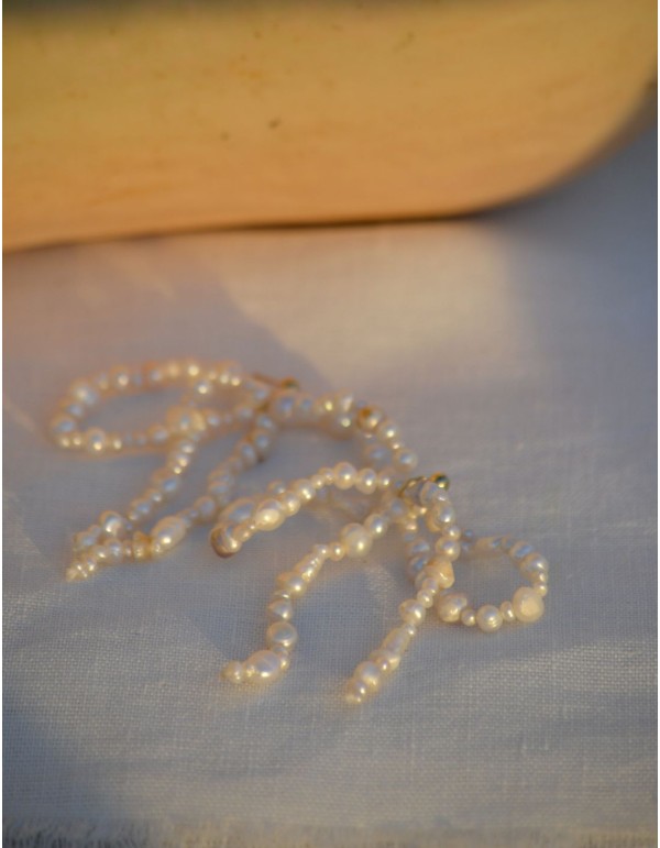 boucles d'oreilles avec perles d'eau douce