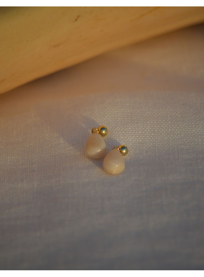 Boucles d'oreilles en forme de goutte nacrée