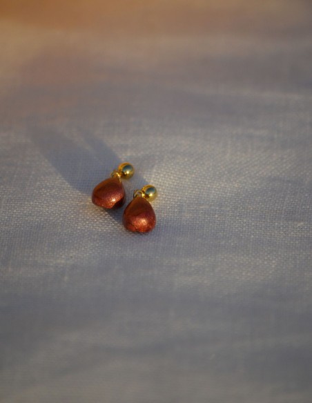 Boucles d'oreilles en forme de goutte d'eau rose