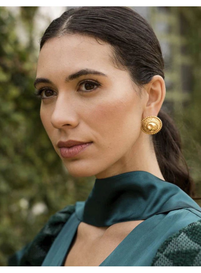 Coin style circular party earrings