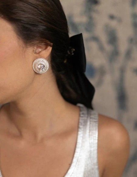 Coin style circular party earrings