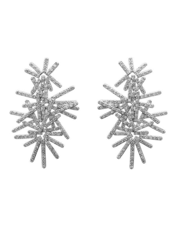 Boucles d'oreilles de fête avec petits zircons cubiques 2