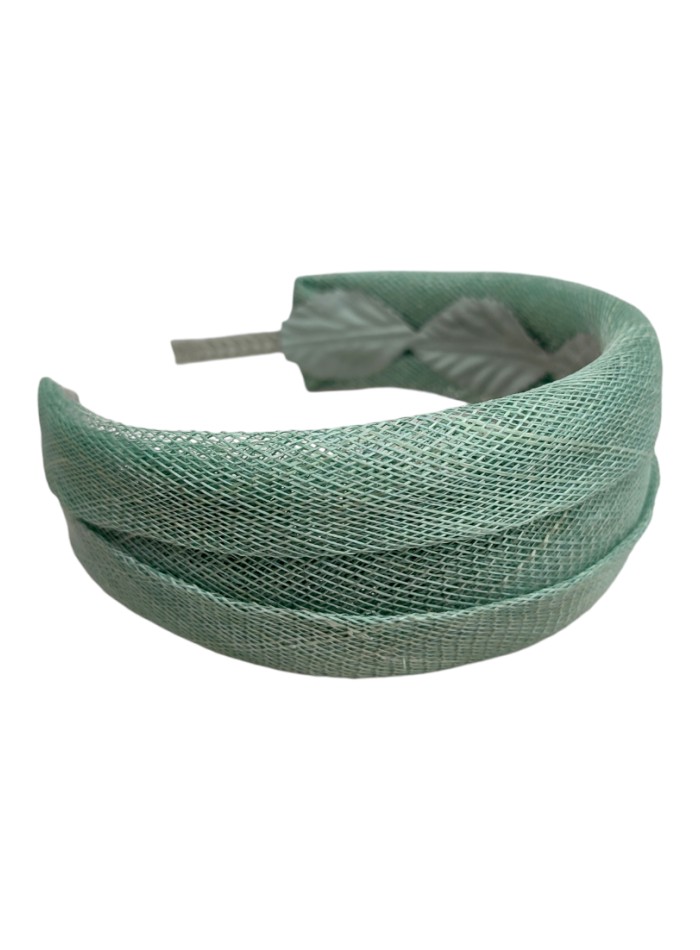 Bandeau de fête en raphia vert sec
