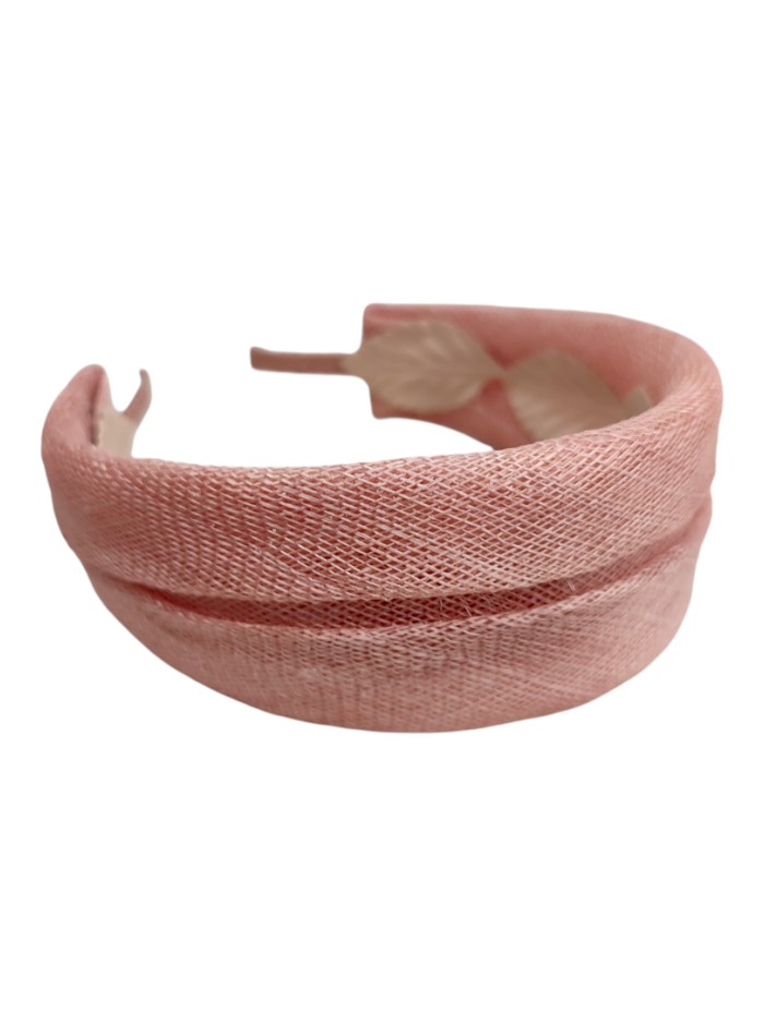 Nude party headband in raffia