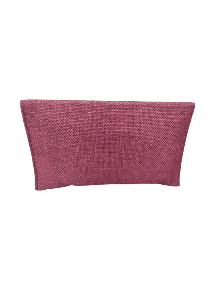 Bougainvillea jute handbag with stone closure