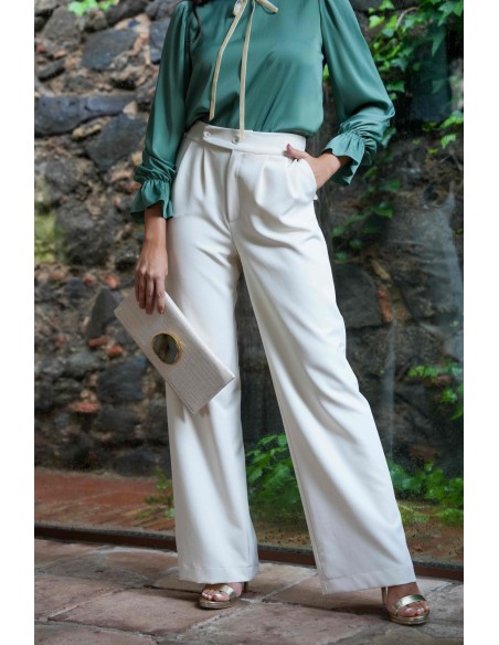 Sac à main en jute écru avec fermoir en pierre