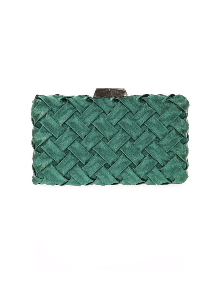 Sac de soirée en satin tressé