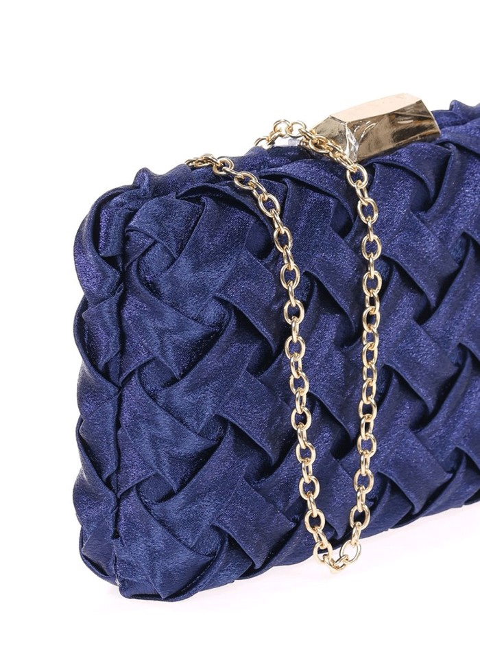 Bolso de fiesta de raso trenzado para invitada