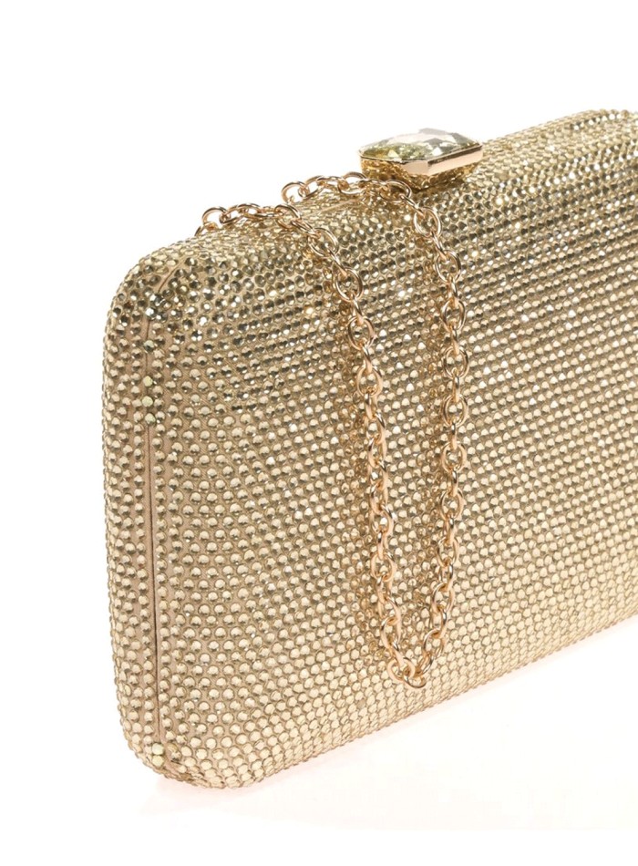 Bolso de fiesta con cristalitos en oro o plata...