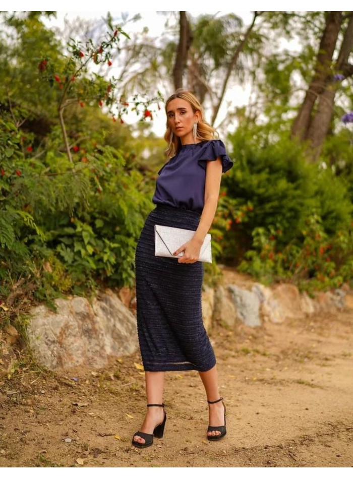 Blusa marino volantes