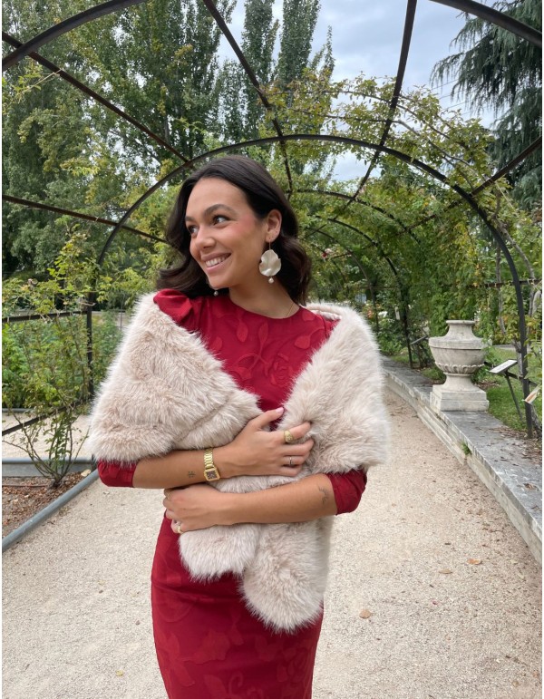 Estola corta de pelo vegano 2