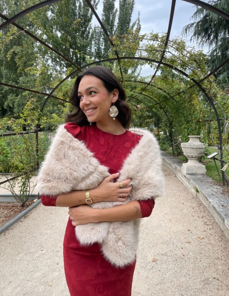 Short faux fur stole