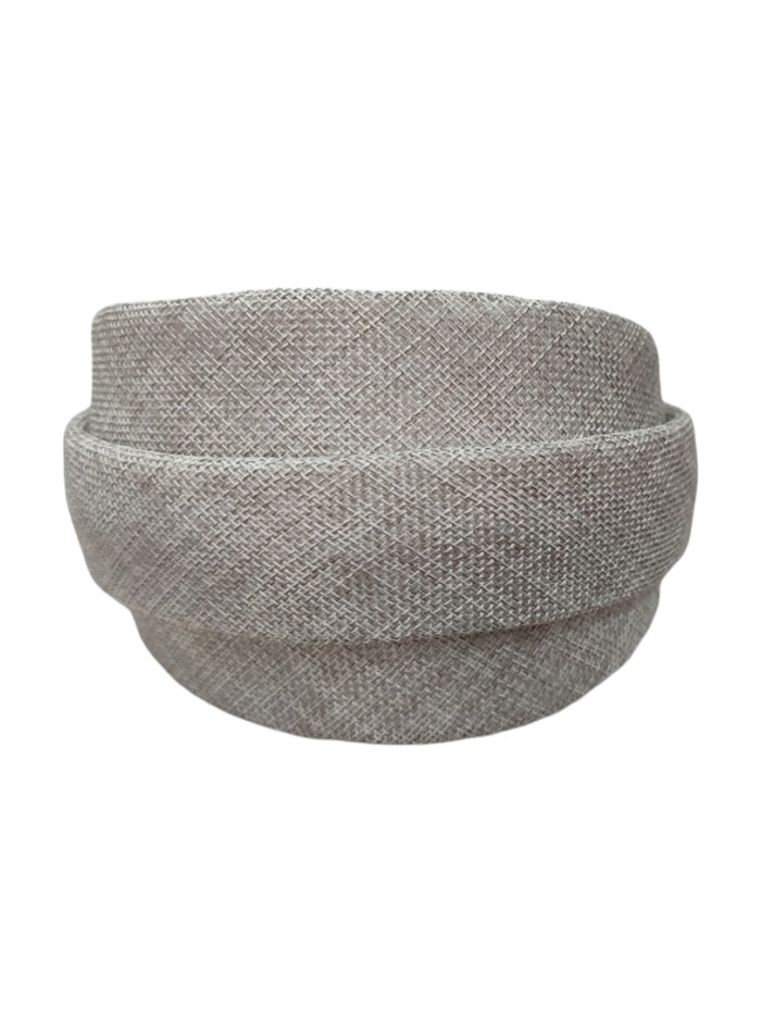 Bandeau d'invité en raphia fait main gris pierre