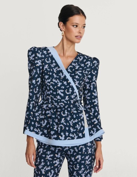 Peplum guest suit jacket with peplum