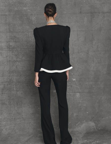 Pantalón de traje acampanado con cintura alta para invitada