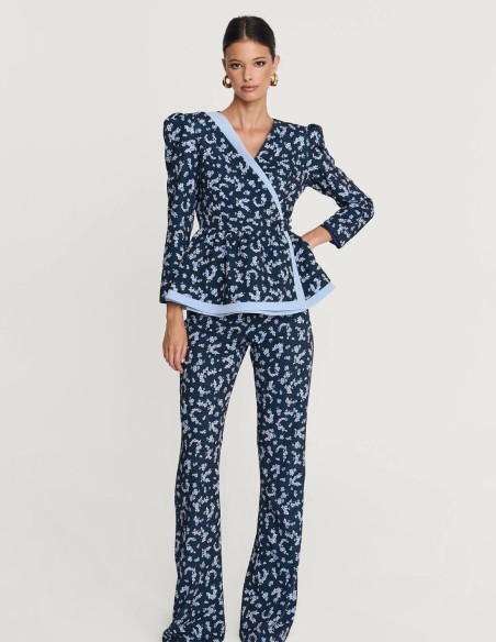 Flared suit pants with high waist for guests