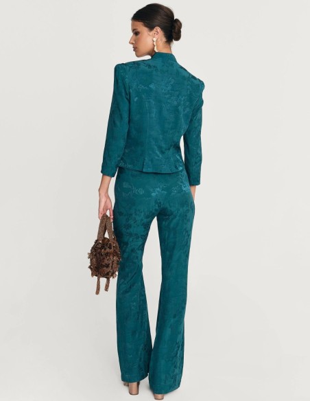 Veste à boutons bleu pétrole