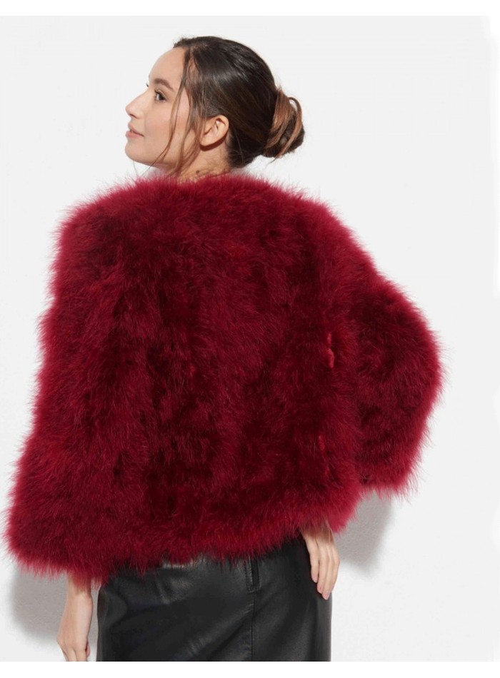Veste en plumes d'autruche