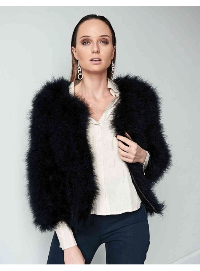 Ostrich feather jacket