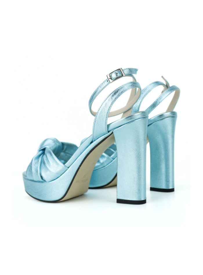 Sandalias de fiesta metalizadas con plataforma...