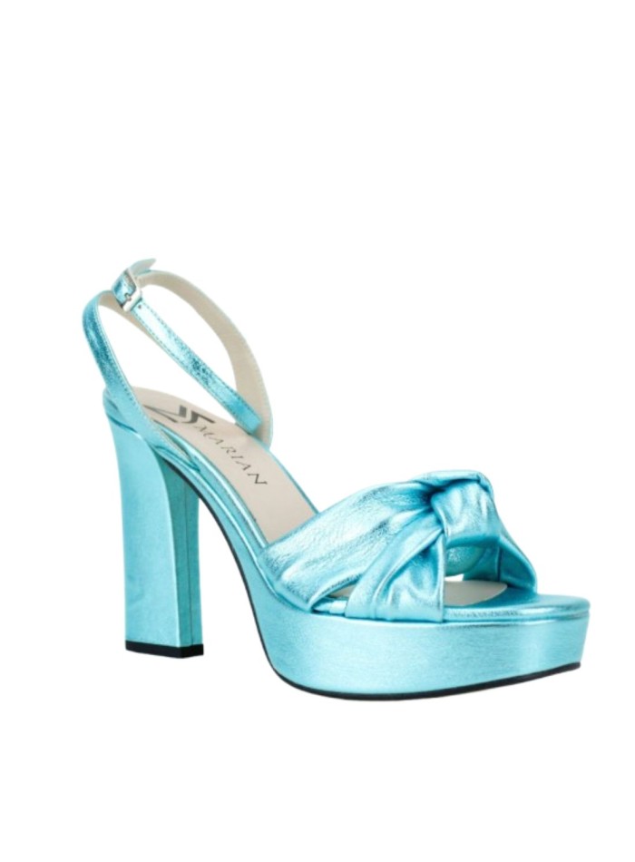 Sandalias de fiesta metalizadas con plataforma...