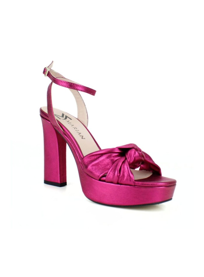 Sandalias de fiesta metalizadas con plataforma...