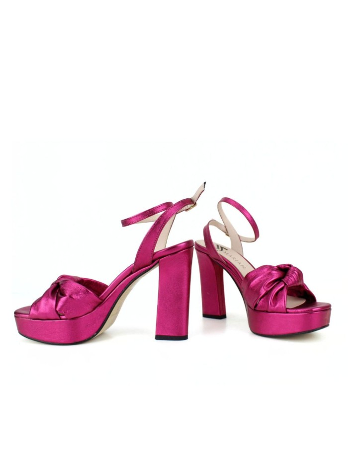 Sandalias de fiesta metalizadas con plataforma...