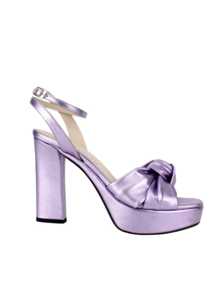 Sandalias de fiesta metalizadas con plataforma...