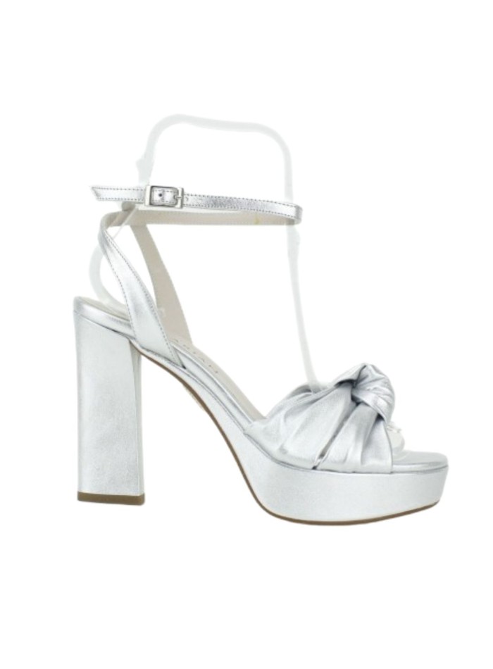 Sandalias de fiesta metalizadas con plataforma...