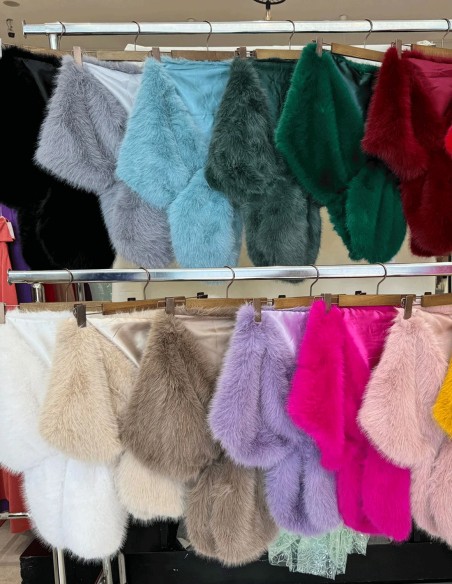 Synthetic lake hair stole