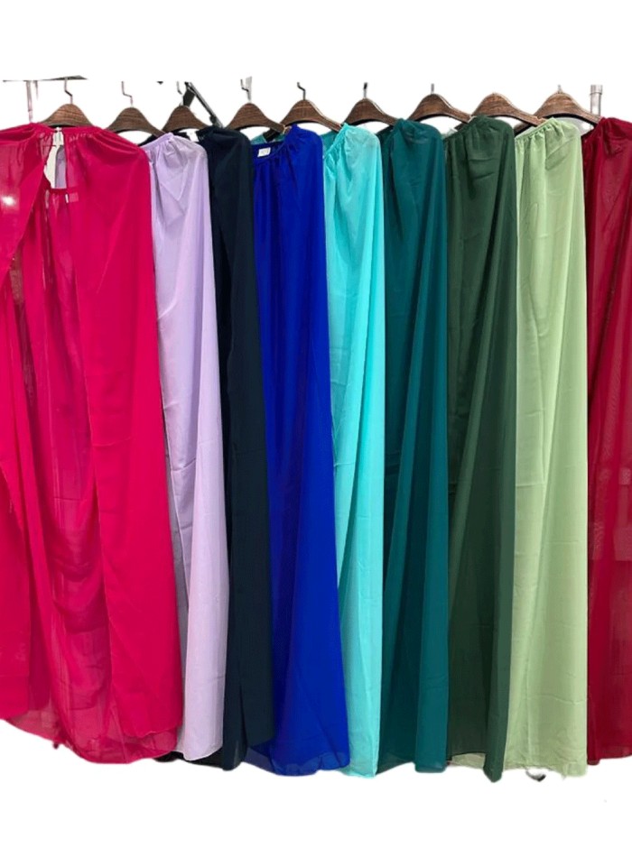 Capa larga de gasa para invitada