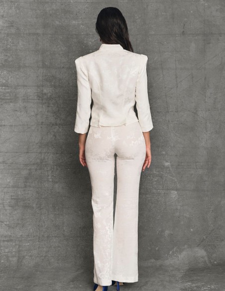 Pantalón para invitada acampanado de tiro alto