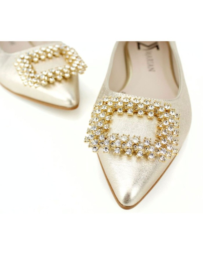Ballerina flat with decorative detail and...