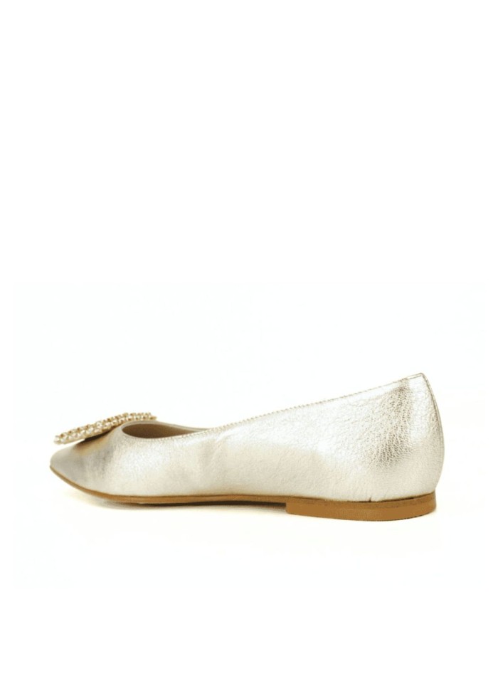 Ballerina flat with decorative detail and...