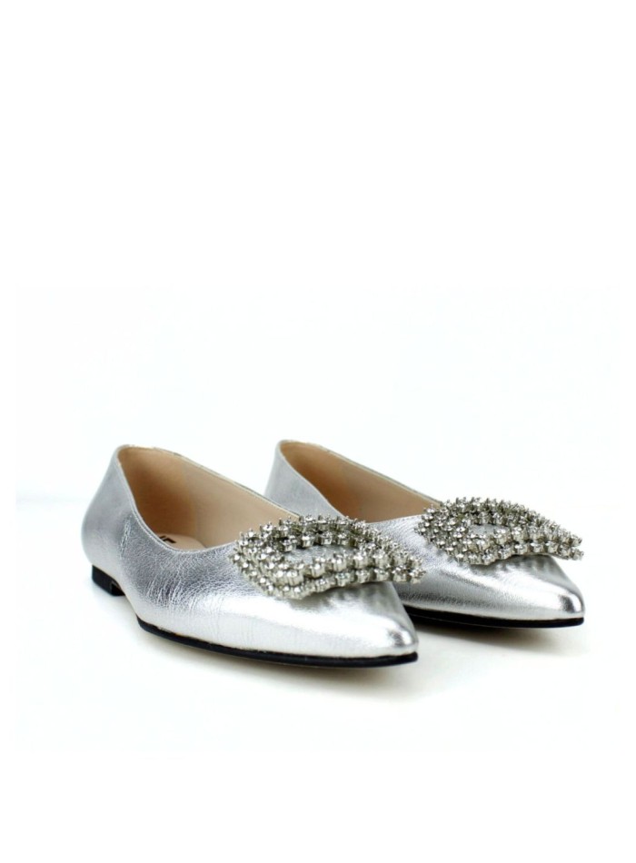 Ballerina flat with decorative detail and...