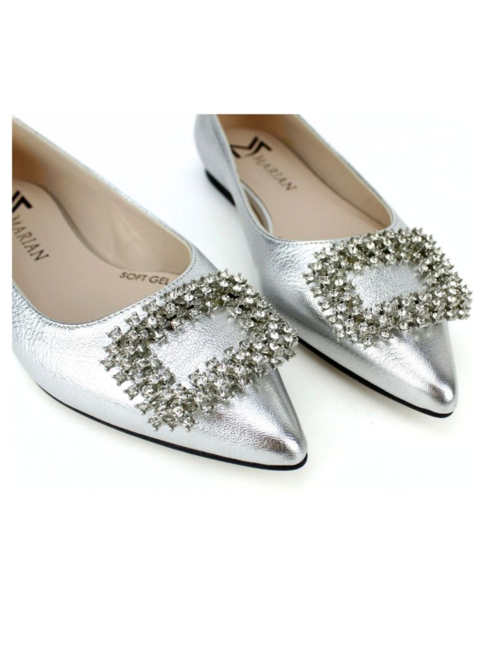 Ballerina flat with decorative detail and...