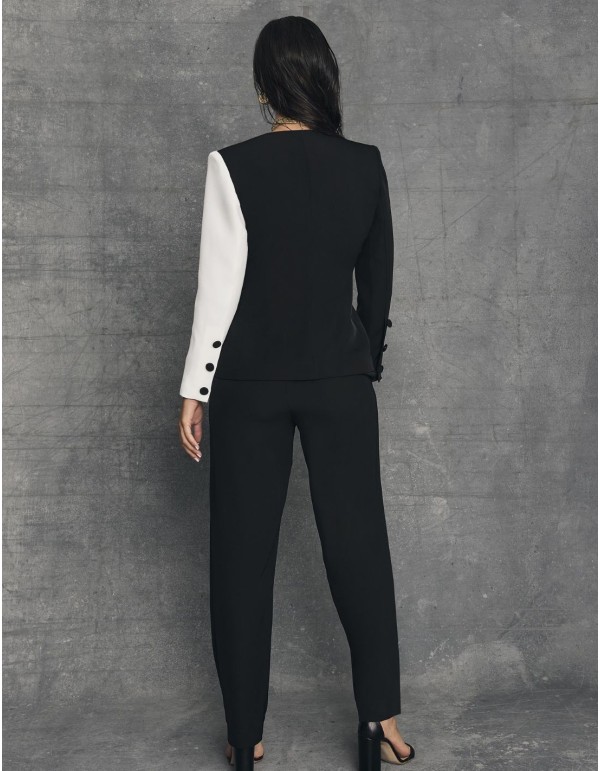 Blazer de soirée bicolore avec fermeture à boutons 2