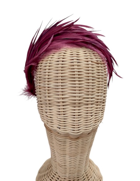 Bandeau d'invité fait main en plumes d'oie marron