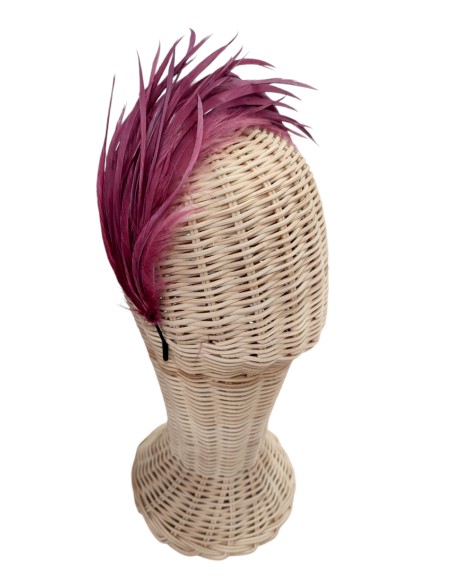 Bandeau d'invité fait main en plumes d'oie marron