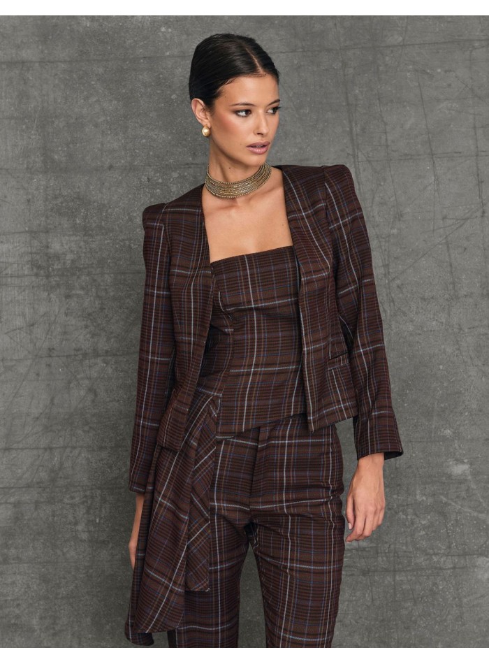 chaqueta traje marrón