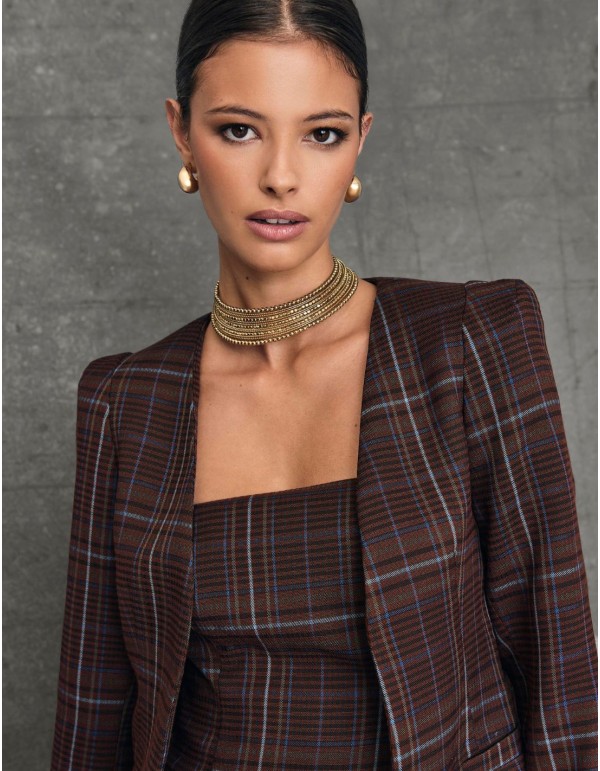 Veste de soirée courte imprimée